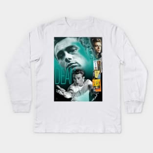 James Dean Collage Portrait Kids Long Sleeve T-Shirt